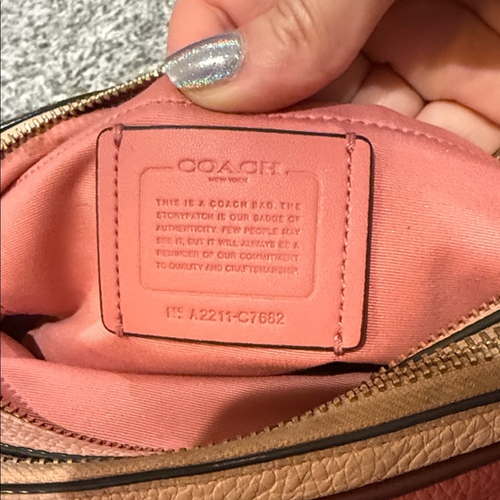 Coach Pink Leather Jes crossbody Bag purse designer tan handbag messenger - Picture 9 of 13